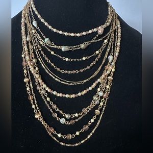 1990’s Nancy & Rise Signed Multi Strand Necklace